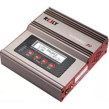 Reely V-Charge 50 caricabatterie multifunzione 50W AC/DC LiPo NiMH NiCd Pb con balancer RE-8264340