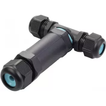 Sygonix SY-5516050 connettore per cavi resistente alle intemperie con morsetti a vite, IP68, 3 poli, nero