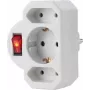 Sygonix SY-4673744 ciabatta Schuko 3 prese con interruttore illuminato - bianco