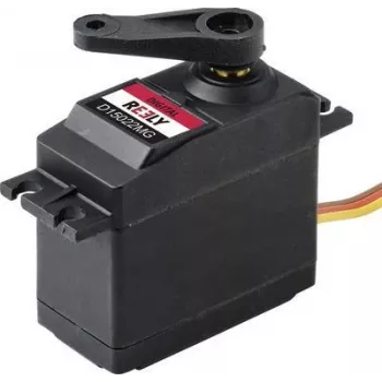 Reely D15022MG servo digitale con ingranaggi in metallo, connettore JR, 15 kg/cm a 6 V RE-7165944