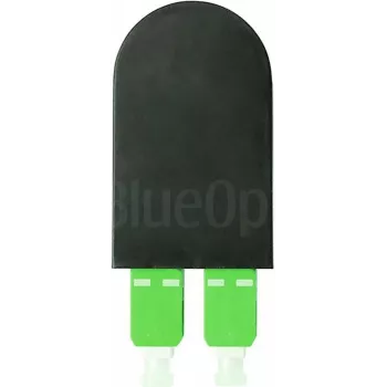 BLUELAN BlueOptics Adattatore loopback in fibra ottica OM5 50/125µm multimodale SC/UPC duplex verde lime ferrule in ceramica da -40°C a +85°C (BOLBSCOM5)