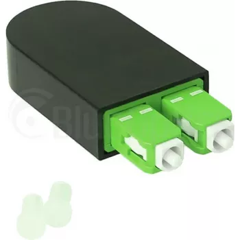 BLUELAN BlueOptics Adattatore loopback in fibra ottica OM5 50/125µm multimodale SC/UPC duplex verde lime ferrule in ceramica da -40°C a +85°C (BOLBSCOM5)