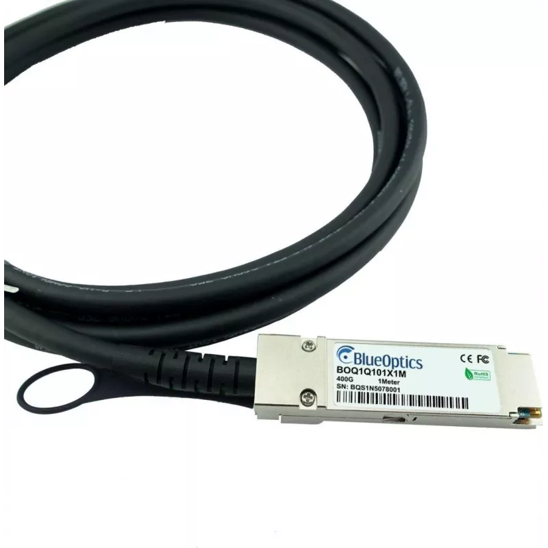 BlueLAN Cavo Direct Attach QSFP112 passivo, 400GBASE Ethernet, Infiniband, 1 metro (BOQ1Q101X1M-BL)