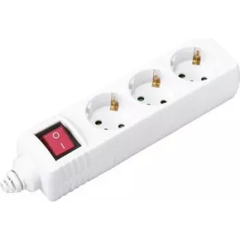 Ciabatta Sygonix BT-2372210 3 prese con interruttore illuminato, bianco, cavo 1,5 m
