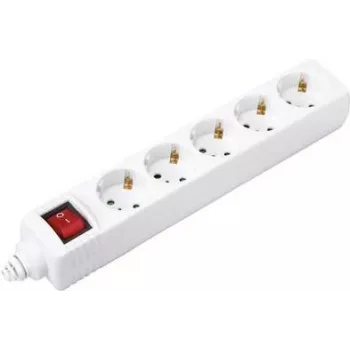 Ciabatta Sygonix BT-2372211 5 prese con interruttore, bianco, cavo 1,5 m