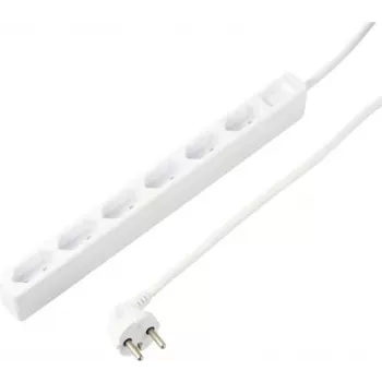 Ciabatta Sygonix SY-5775150 6 prese con spina euro, bianco, cavo 1,5 m