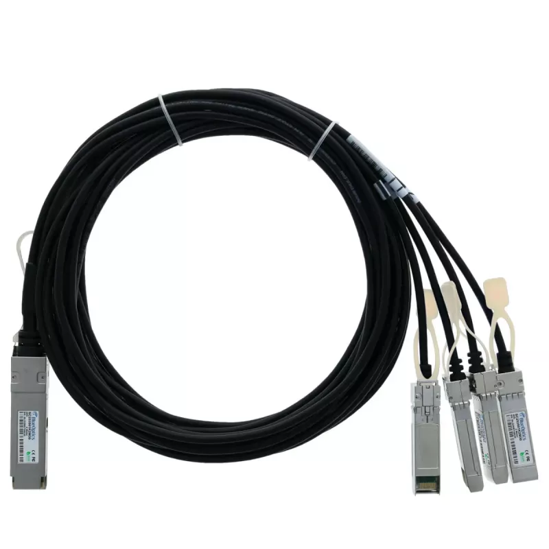 Cavo breakout Direct Attach passivo BlueLAN X4DACBL2-BL compatibile Intel 40GBASE-CR4 QSFP a 4x10GBASE-CR SFP+, 2 m, AWG30