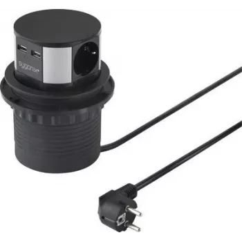 Torre prese SYGONIX SY-4780156 8 prese AC 2 USB-A 1 USB-C cavo 1,5 m nero/argento