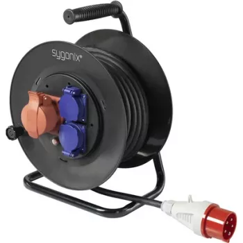 Avvolgicavo Sygonix SY-5806894 25 m spina CEE 16 A 5 poli IP44 nero