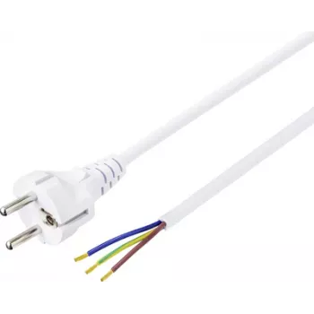 Cavo di alimentazione Sygonix SY-5043502 CEE 7/7 a IEC C13 bianco 1,5 m