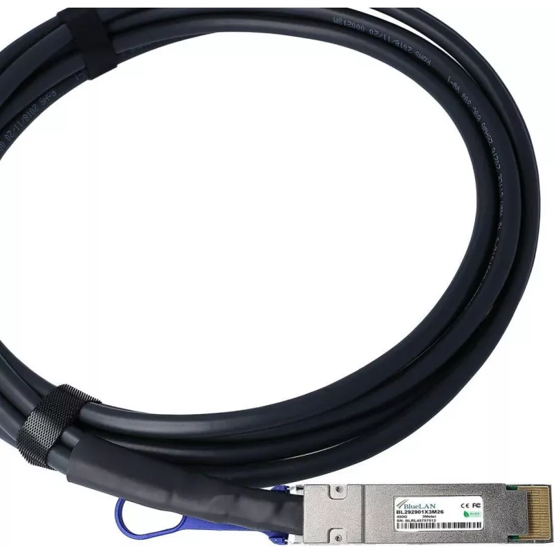 Cavo Direct Attach BlueLAN 400G QSFP-DD, 26 AWG, 2m, compatibile NVIDIA