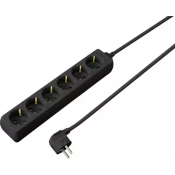 Ciabatta Sygonix SY-4890996 3 prese Schuko con interruttore illuminato, cavo 1,5 m, nero