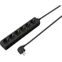 Ciabatta Sygonix SY-4890996 3 prese Schuko con interruttore illuminato, cavo 1,5 m, nero
