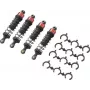 Ammortizzatore a pressione olio in alluminio Reely 1:10 rosso (metallic) con molle nere 80 mm 1 pz. (RE-7409277)
