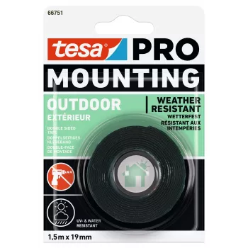 tesa Montage PRO Outdoor 66751-00000-00 nastro di montaggio trasparente 1,5 m x 19 mm