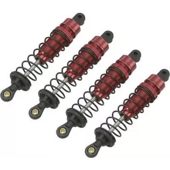 Reely ammortizzatori a olio in alluminio 1:10 rosso metallizzato con molle nere 90 mm (1 pz.) RE-7409439