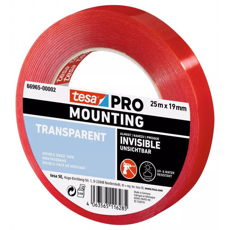 tesa Montage PRO nastro di montaggio trasparente 25 m x 19 mm 66965-00002-00