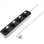 Sygonix SY-6118236 ciabatta 4 prese con interruttore illuminato, Schuko, cavo 1,5 m, nero