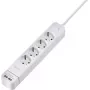 Sygonix SY-4535058 ciabatta 6 prese con interruttore principale illuminato, cavo 1,5 m, bianco