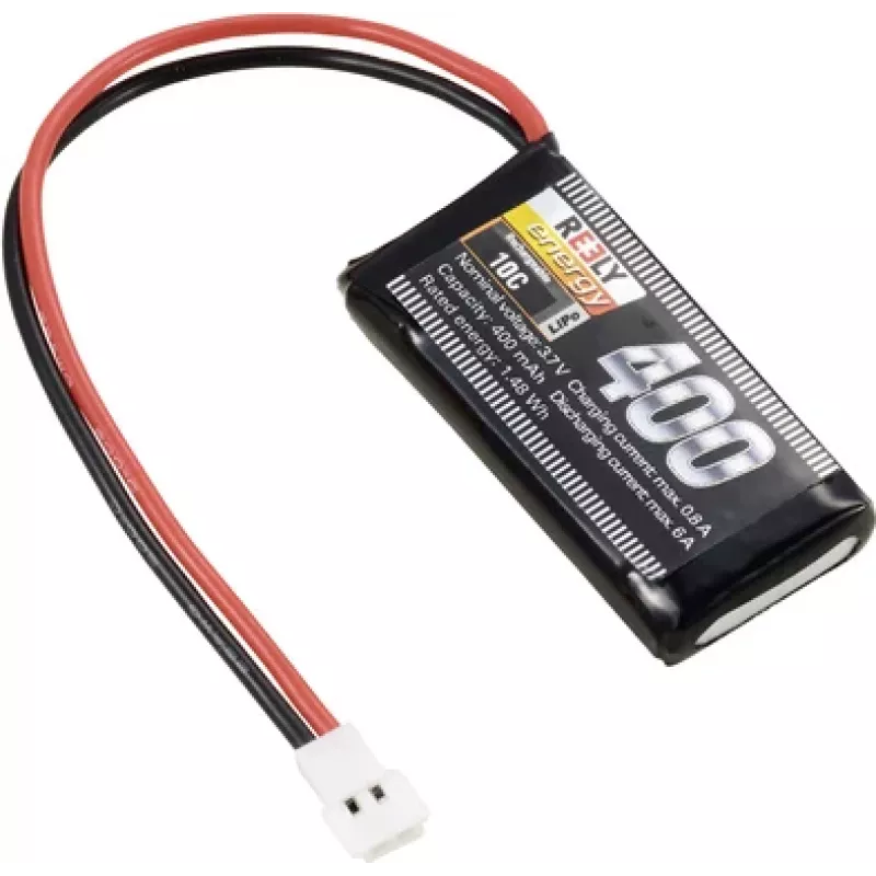 Reely pacco batteria LiPo 3,7V 400mAh 1S 10C softcase connettore piatto RE-7845951