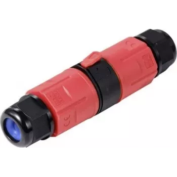 Sygonix SY-6748352 connettore per cavi resistente alle intemperie a 3 poli con morsetti a leva, IP68, nero