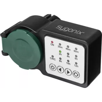 Sygonix SY-6786456 timer countdown analogico con programma giornaliero, 3680 W, IP44, funzionamento continuo