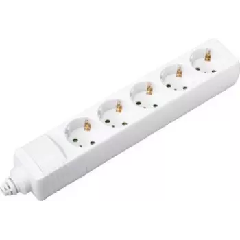 SYGONIX SY-4744418 ciabatta con 3 prese Schuko, cavo 1,5 m, bianco, senza interruttore