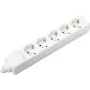 SYGONIX SY-4744418 ciabatta con 3 prese Schuko, cavo 1,5 m, bianco, senza interruttore