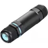 Sygonix SY-5498972 connettore per cavi resistente alle intemperie con morsetti a vite, IP68, 3 poli, 32 mm x 118 mm, nero