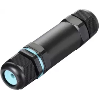 Sygonix SY-5498972 connettore per cavi resistente alle intemperie con morsetti a vite, IP68, 3 poli, 32 mm x 118 mm, nero