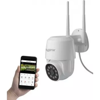 Sygonix PTZ WLAN SY-4760960 telecamera IP Full HD con rotazione/inclinazione, visione notturna e audio bidirezionale