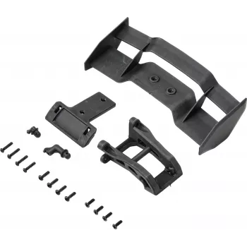 Reely Set alettone posteriore e supporto 1:10 nero (RE-7133427)