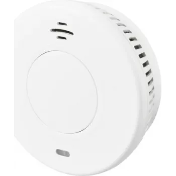 Sygonix EN14604 Rilevatore di fumo con batteria da 10 anni, fotoelettrico, Ø105 mm, bianco