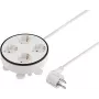 Sygonix SY-5806892 Avvolgicavo 1,5 m bianco 4 prese Schuko 3680 W con interruttore principale