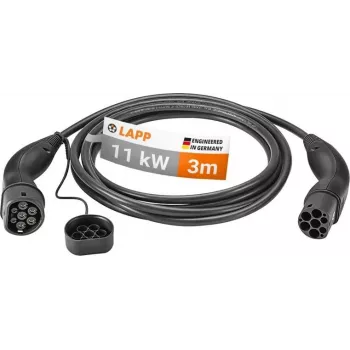 LAPP cavo di ricarica EV Type 2 Mode 3 11 kW trifase 16 A 3 m nero 75747
