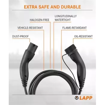 LAPP cavo di ricarica EV Type 2 Mode 3 11 kW trifase 16 A 3 m nero 75747