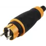 Sygonix SY-6618478 spina Schuko TPE PC 250 V/AC nero arancione IP44