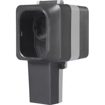 Sygonix SY-6670746 presa da parete 1 posto, bloccabile, inserti rotanti, IP55, grigia