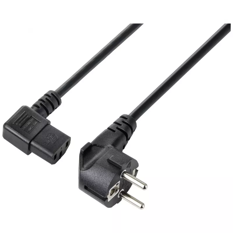 Sygonix SY-5243884 Cavo di alimentazione Schuko a IEC C13 5 m nero