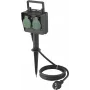 Sygonix SY-5231004 presa da esterno 2 posti nero/verde IP44 16A 230V