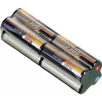 Reely pacco batteria NiMH 9,6V 2300mAh 8x AA blocco con linguette di saldatura (RE-7853238)