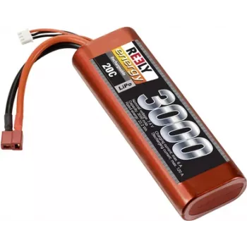 Reely batteria LiPo 7,4V 3000mAh 2S 20C Stick Hardcase T-Plug (RE-7863792)