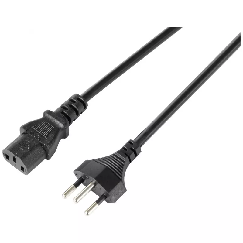 Sygonix SY-5243896 cavo di alimentazione CEE 7/7 a IEC C13 angolare 5 m nero