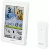 Sygonix SY-5509564 Stazione meteo digitale con previsioni 12-24 ore, orologio DCF, temperatura e umidità interna/esterna, fase lunare, allarme gelo, supporto sensore a 3 canali