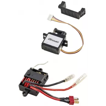 Reely RE-8705337 Set elettronico per Carbon Fighter III (ricevitore 2,4 GHz, regolatore di velocità a spazzole 40A, servosterzo)