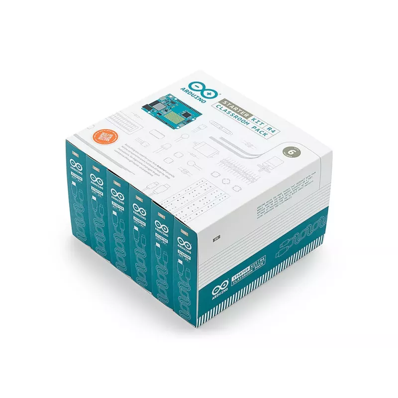 Arduino Starter Kit R4 Classroom Pack, 6 x Arduino Starter Kit R4, per un gruppo da 12 persone (K000007_R4-6P)