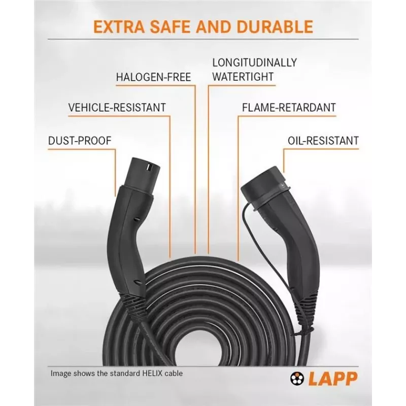 Lapp Mobility Type 2 Helix Cavo di ricarica 22 kW 7 m nero
