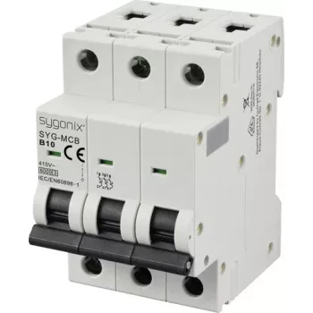 Sygonix SY-6440990 SYG-MCB 3P/B10/6KA interruttore automatico magnetotermico 3 poli 10A 415V AC 6kA