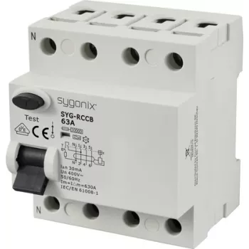 Sygonix SY-6438020 interruttore differenziale tipo A 4 poli 63 A 30 mA 400 V AC