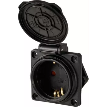 Sygonix SY-6746374 presa Schuko IP44 nera